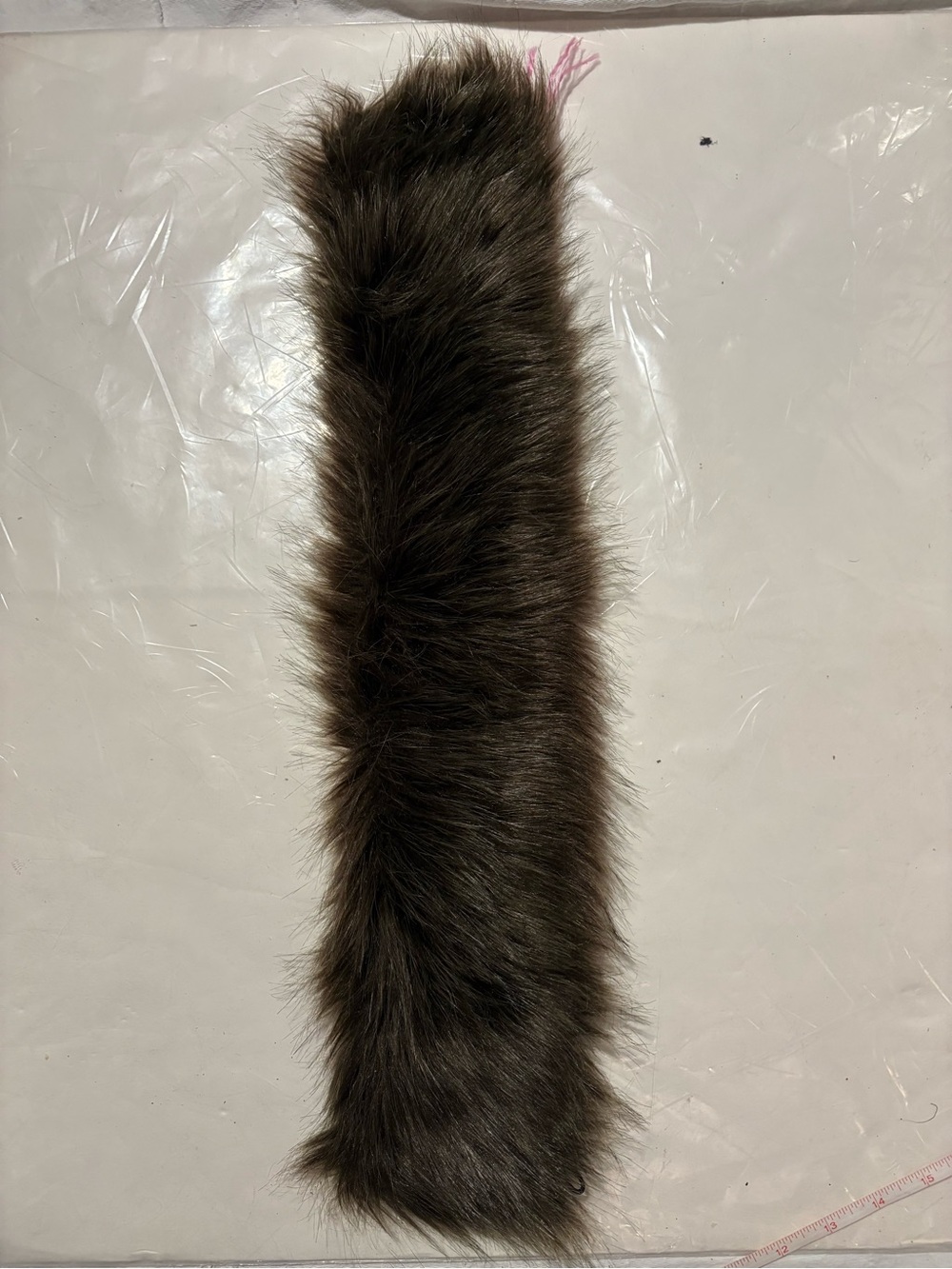 Lux Faux Fur Scarf Collar in Dark Brown